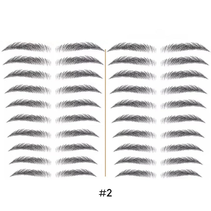 Tatouage sourcils temporaire 4D waterproof, look naturel, application facile, plusieurs teintes disponibles.