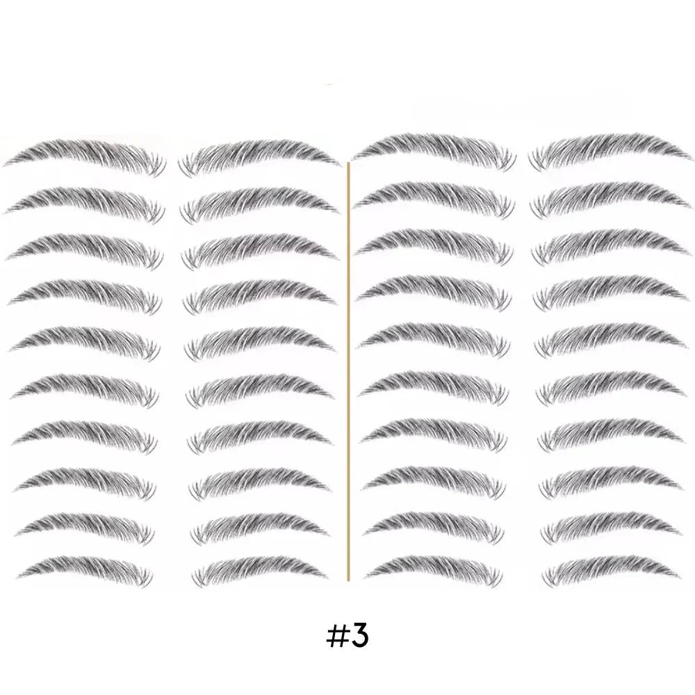 Tatouage sourcils temporaire 4D waterproof, look naturel, application facile, plusieurs teintes disponibles.