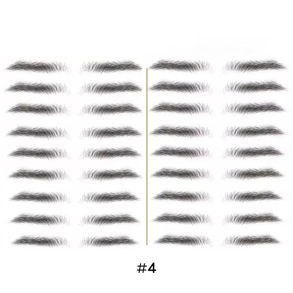 Tatouage sourcils temporaire 4D waterproof, look naturel, application facile, plusieurs teintes disponibles.