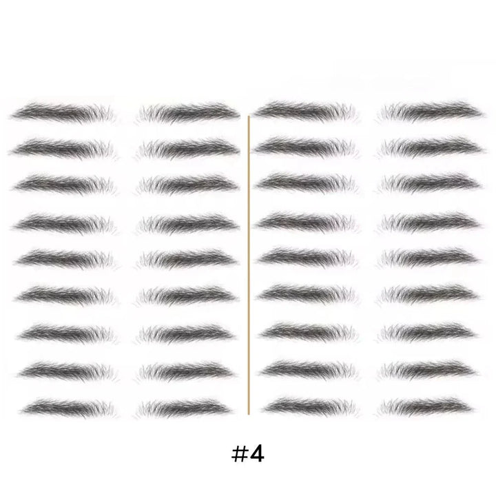 Tatouage sourcils temporaire 4D waterproof, look naturel, application facile, plusieurs teintes disponibles.
