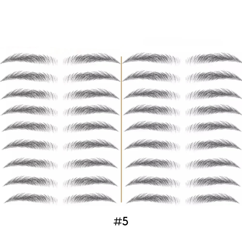 Tatouage sourcils temporaire 4D waterproof, look naturel, application facile, plusieurs teintes disponibles.