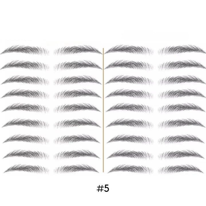 Tatouage sourcils temporaire 4D waterproof, look naturel, application facile, plusieurs teintes disponibles.