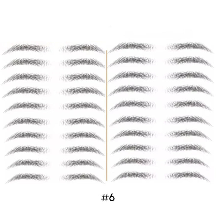 Tatouage sourcils temporaire 4D waterproof, look naturel, application facile, plusieurs teintes disponibles.