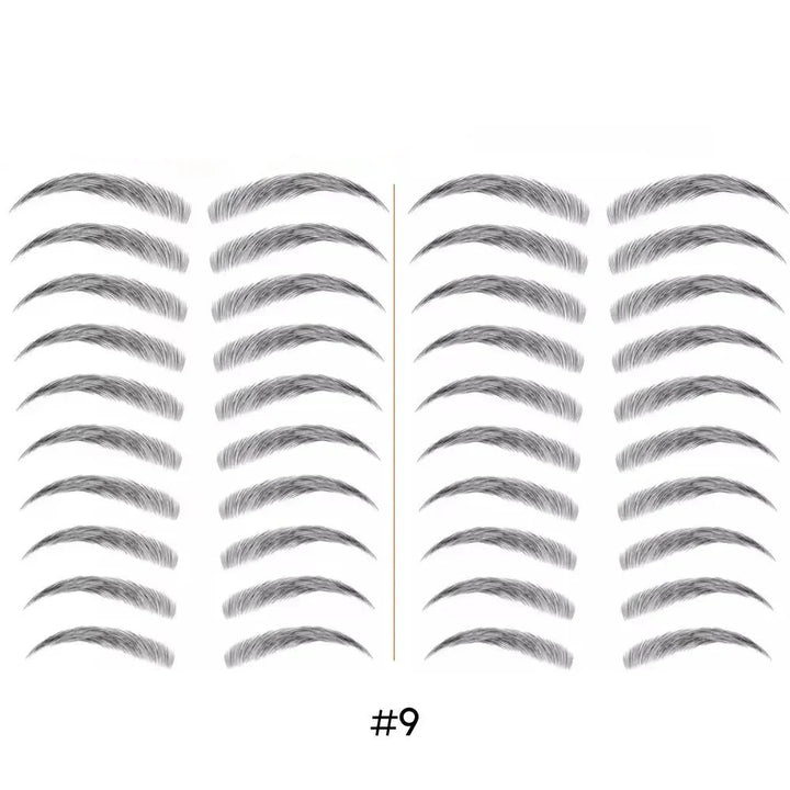 Tatouage sourcils temporaire 4D waterproof, look naturel, application facile, plusieurs teintes disponibles.