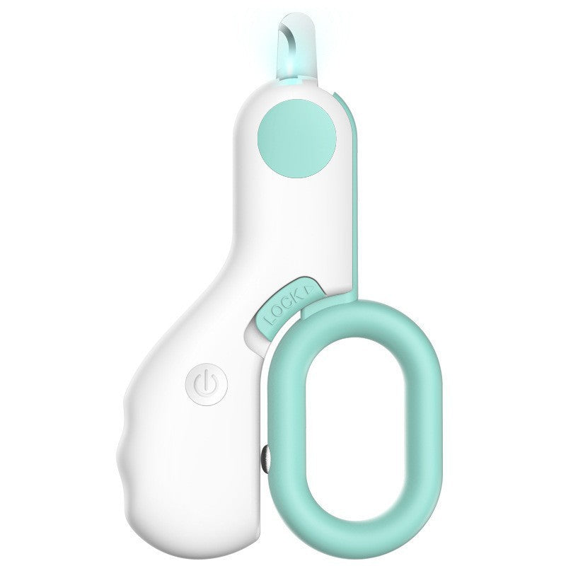 Tondeuse à griffes de chat ergonomique avec LED, design sécurisé pour coupe précise des griffes félines.