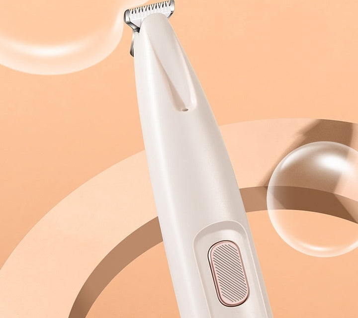 "Tondeuse étanche pour animaux avec LED et lame large en acier inoxydable, idéale pour le toilettage des zones délicates."