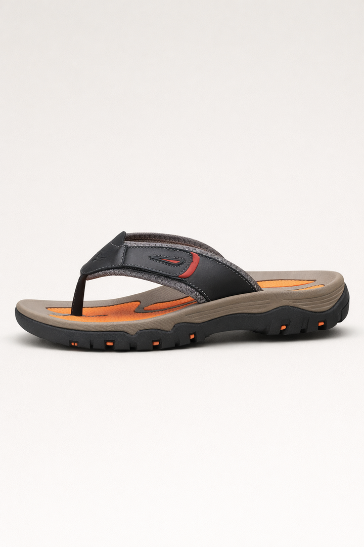 Tongs sport antidérapantes pour homme, idéales plage, piscine, loisirs d'été. Confort et sécurité optimaux.