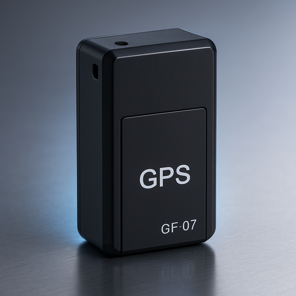 "Traceur GPS Mini noir compact, magnétique, pour suivi en temps réel sur surface métallique, idéal pour sécurité et discrétio