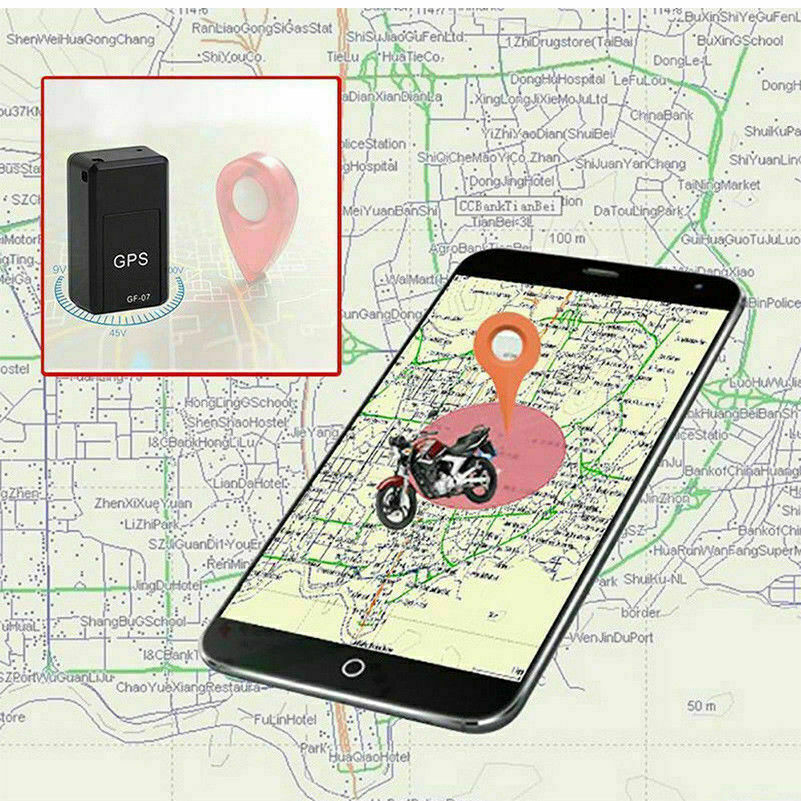 "Traceur GPS Mini noir compact, magnétique, pour suivi en temps réel sur surface métallique, idéal pour sécurité et discrétio