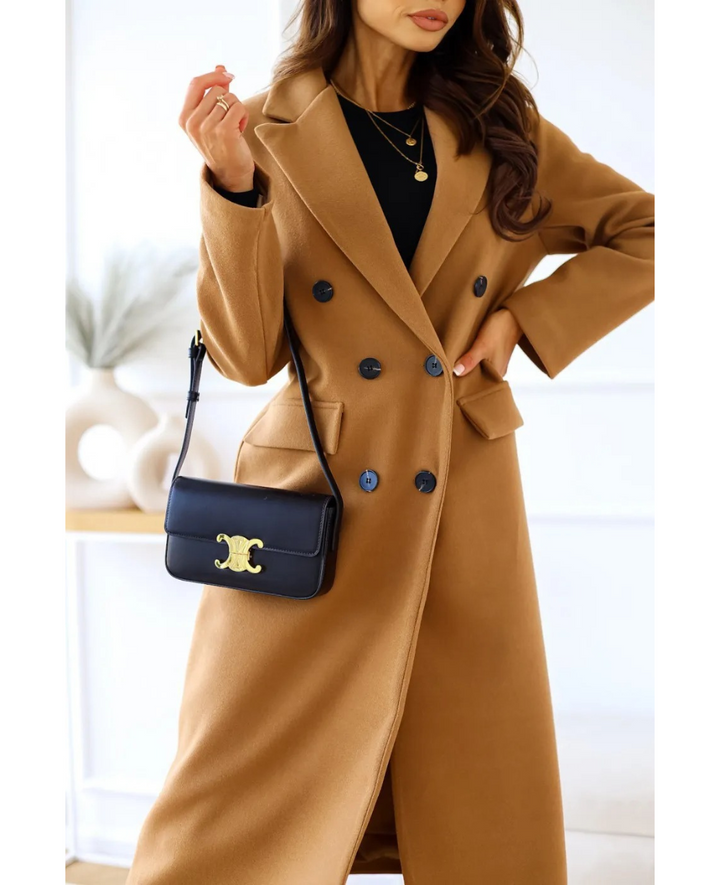 Manteau femme classique, trench long chic, essentiel pour votre garde-robe.