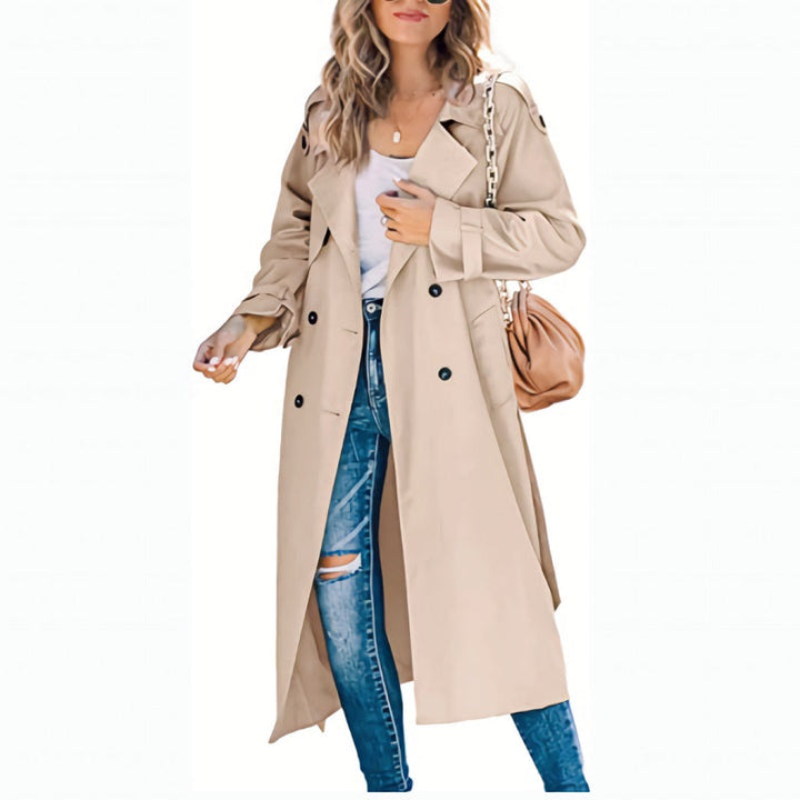 Trench Long Élégant Femme - Élégance Intemporelle