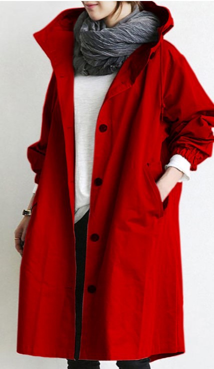 Trench-coat Saule femme, imperméable et coupe-vent. Manteau élégant pour la pluie en automne/printemps.