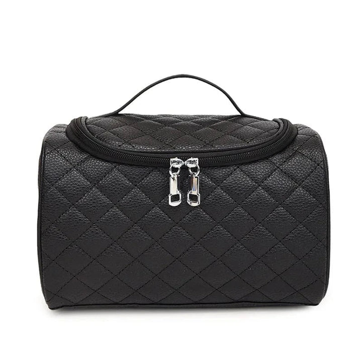 Trousse de toilette femme et accessoire de maquillage noir en cuir PU pour vos voyages