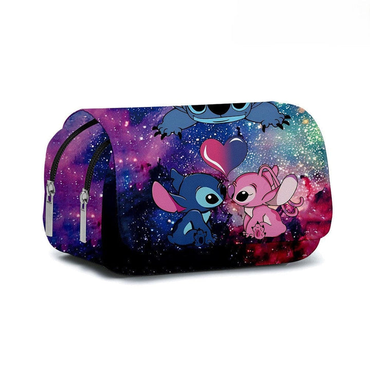 Trousse scolaire enfant, motif mignon, rabat de protection.  Idéale pour crayons et stylos.