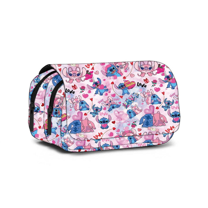 Trousse scolaire enfant, motif mignon, rabat de protection.  Idéale pour crayons et stylos.