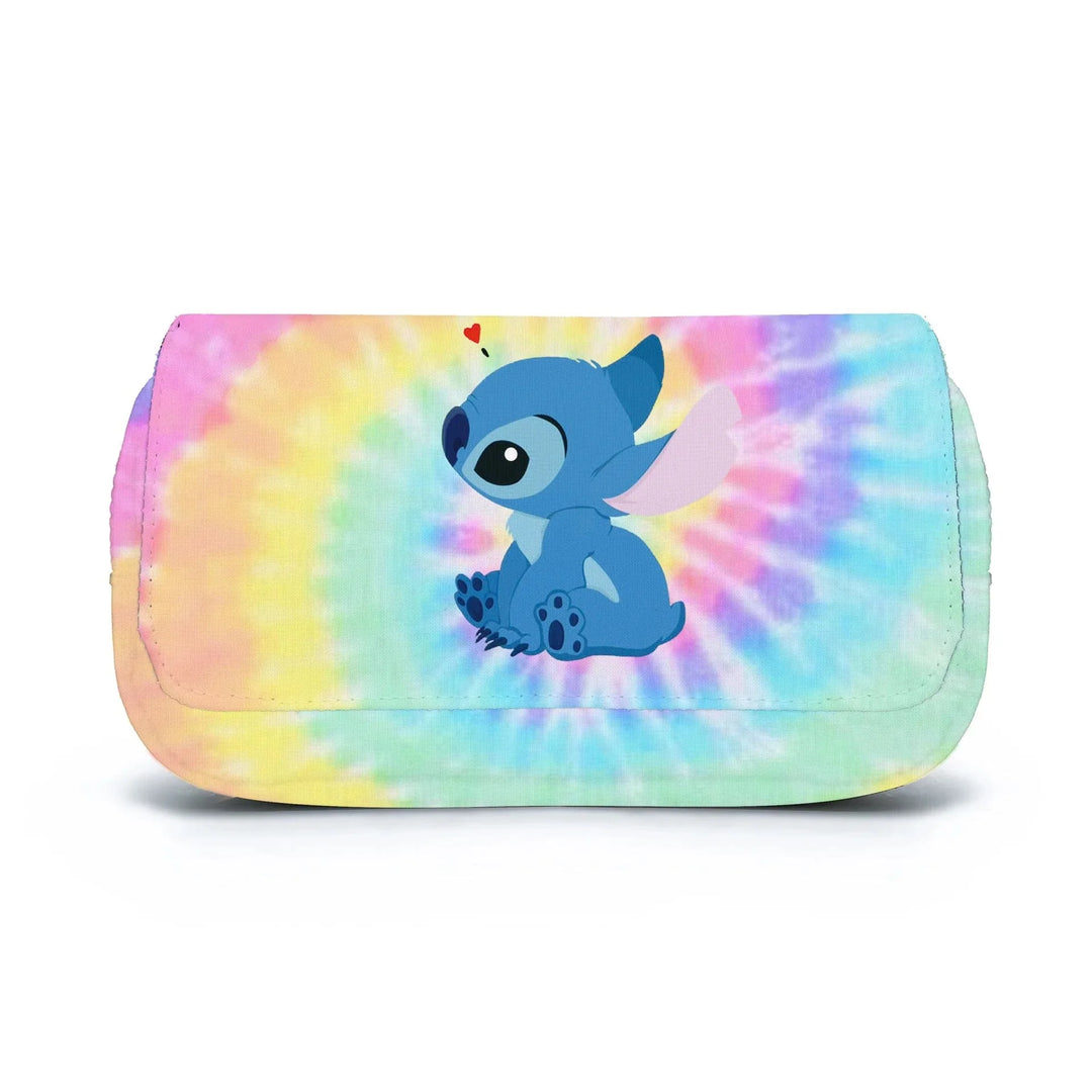 Trousse scolaire enfant, motif mignon, rabat de protection.  Idéale pour crayons et stylos.
