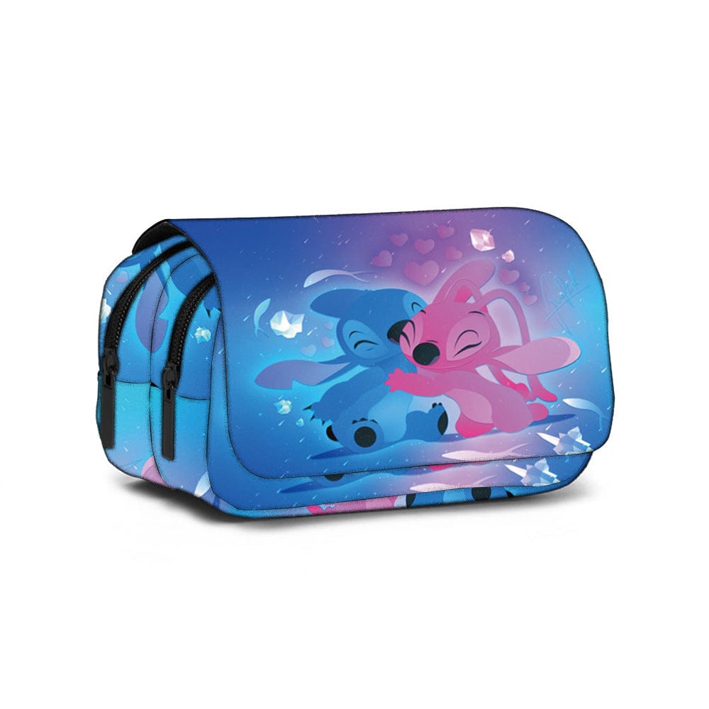 Trousse scolaire enfant, motif mignon, rabat de protection.  Idéale pour crayons et stylos.