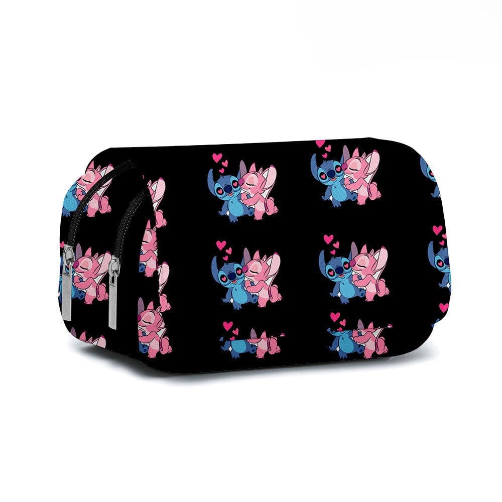 Trousse scolaire enfant, motif mignon, rabat de protection.  Idéale pour crayons et stylos.