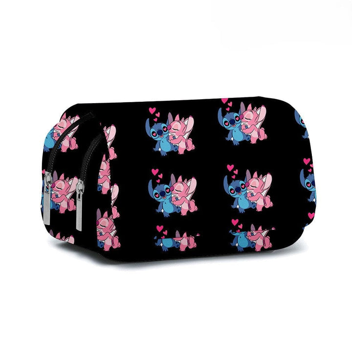 Trousse scolaire enfant, motif mignon, rabat de protection.  Idéale pour crayons et stylos.