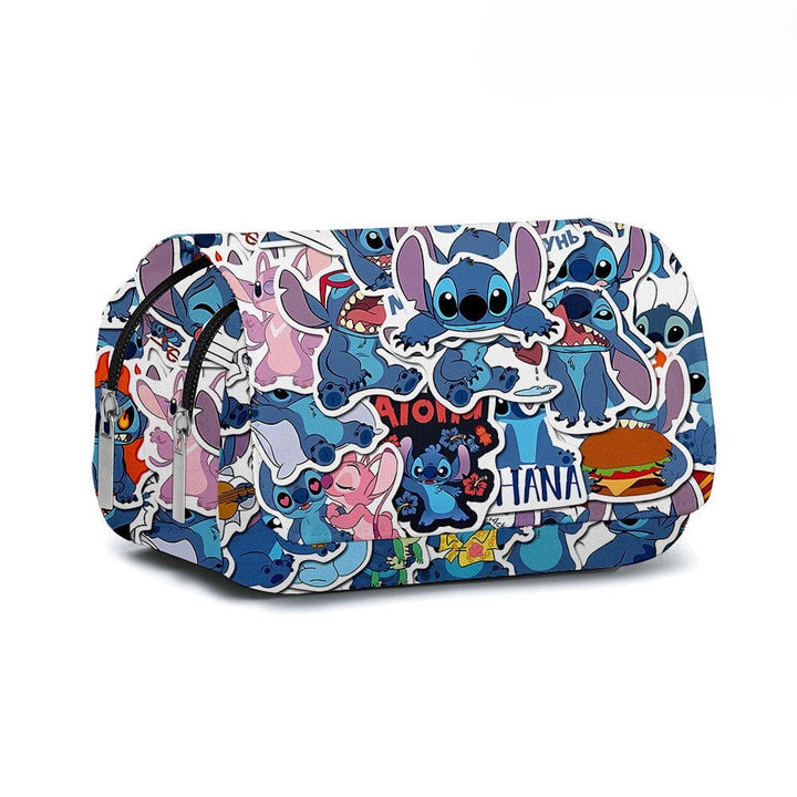 Trousse scolaire enfant, motif mignon, rabat de protection.  Idéale pour crayons et stylos.