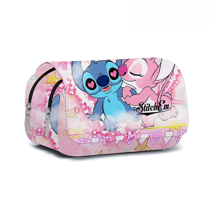 Trousse scolaire enfant, motif mignon, rabat de protection.  Idéale pour crayons et stylos.