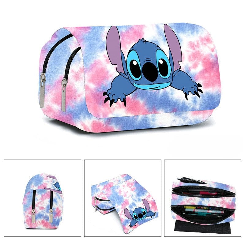 Trousse scolaire enfant, motif mignon, rabat de protection.  Idéale pour crayons et stylos.