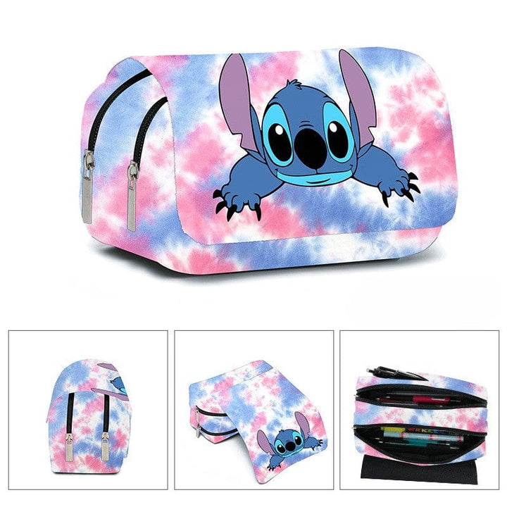 Trousse scolaire enfant, motif mignon, rabat de protection.  Idéale pour crayons et stylos.