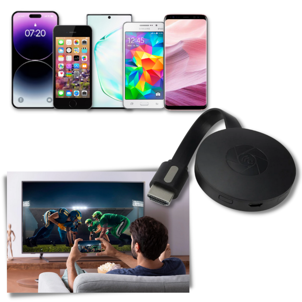 Connecteur TV- HDMI pour la projection d'écran de téléphone - Ozerty