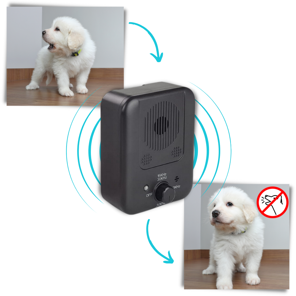 Dispositif Anti-Aboiement Ultrasons Pour Chien - Portée 10 M - Répulsif Sécuritaire Et Silencieux - Pour Éducation Et Calme