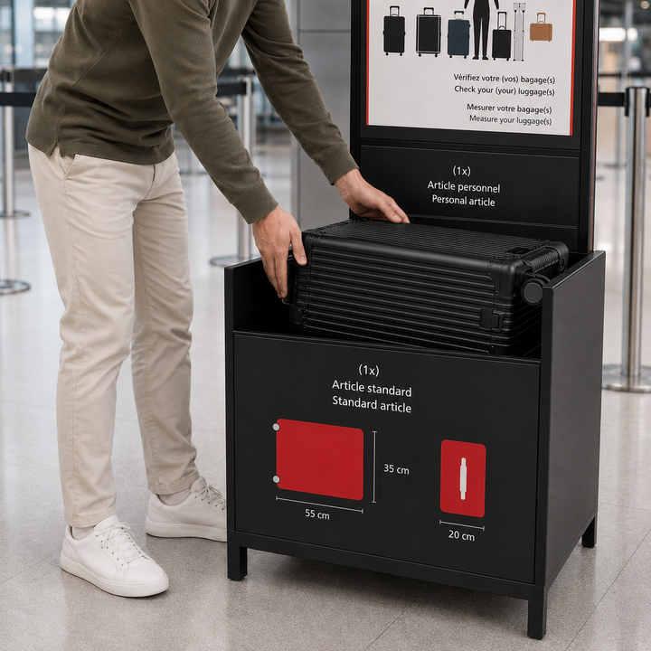 Valise cabine ultra-durable en polycarbonate, bagage à main rigide et résistant aux chocs pour protéger vos biens.