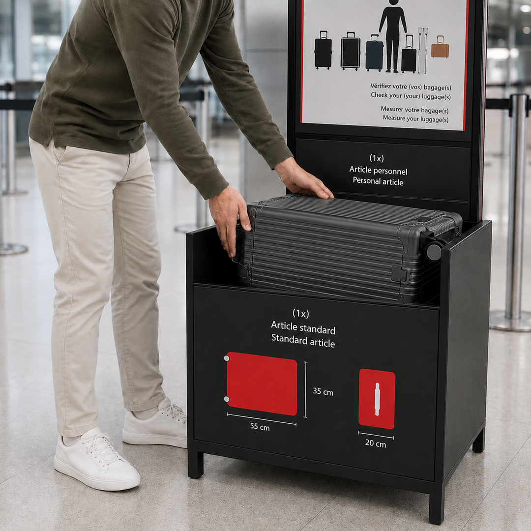 Bagage à main VORHA Orsay aluminium avec chargeur USB intégré, pratique pour recharger vos appareils en voyage.