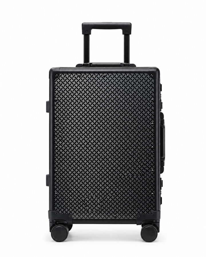 Valise unisexe Élysée en fibre de carbone, rigide et durable, parfaite pour tout voyage. Design élégant.