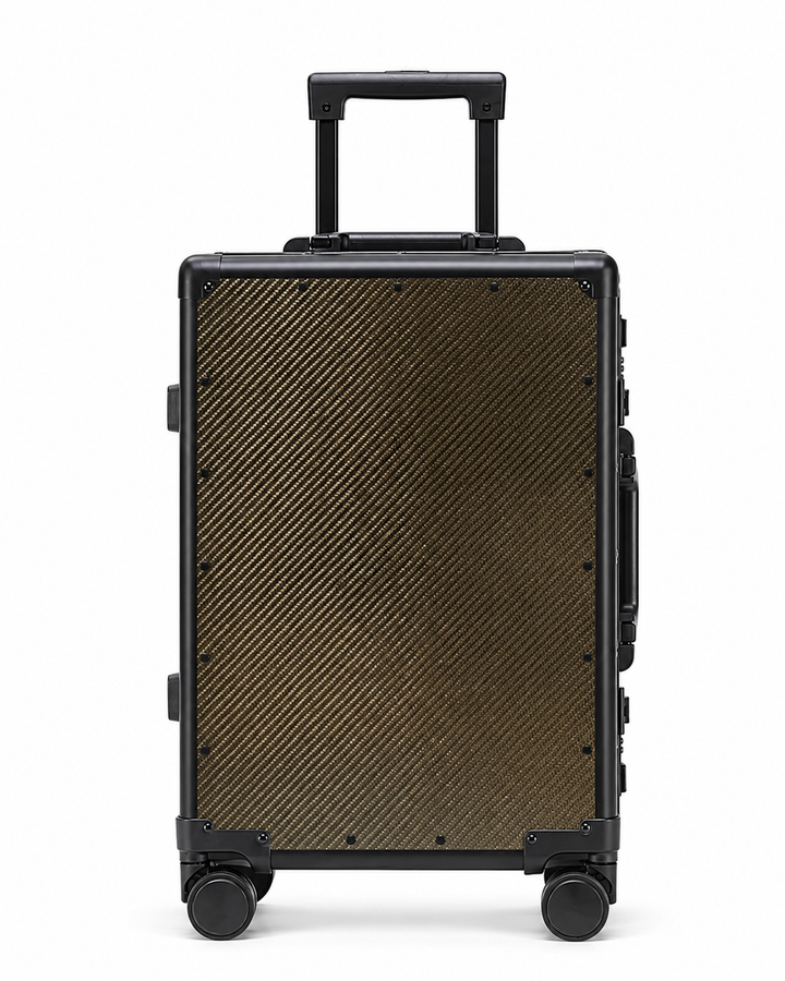 Valise de voyage Élysée en fibre de carbone, luxueuse, rigide et durable. Bagage unisexe avec style.