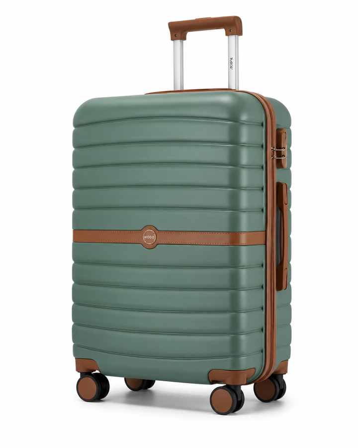 Valise rigide polycarbonate, bagage cabine léger, durable avec roulettes et serrure TSA.