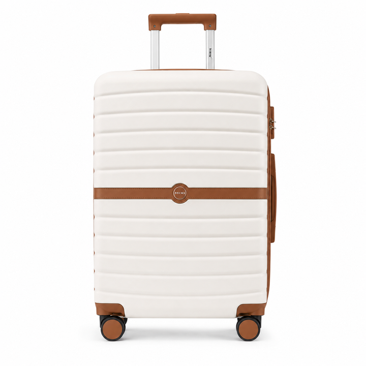 Valise cabine rigide polycarbonate avec roulettes, idéale pour voyage léger et sécurisé.