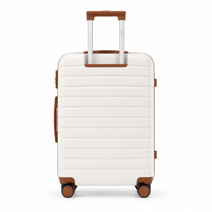 Valise rigide durable en polycarbonate, parfaite pour voyager en toute confiance et légèreté.