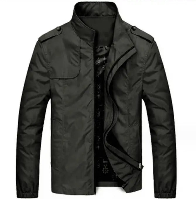 Veste Cargo Décontractée Homme - Multiples Poches et Col Zippé
