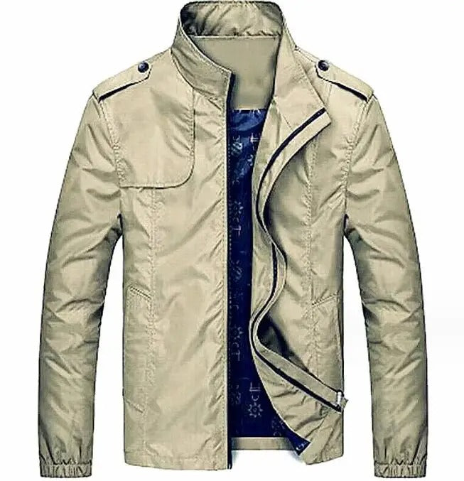 Veste Cargo Décontractée Homme - Multiples Poches et Col Zippé
