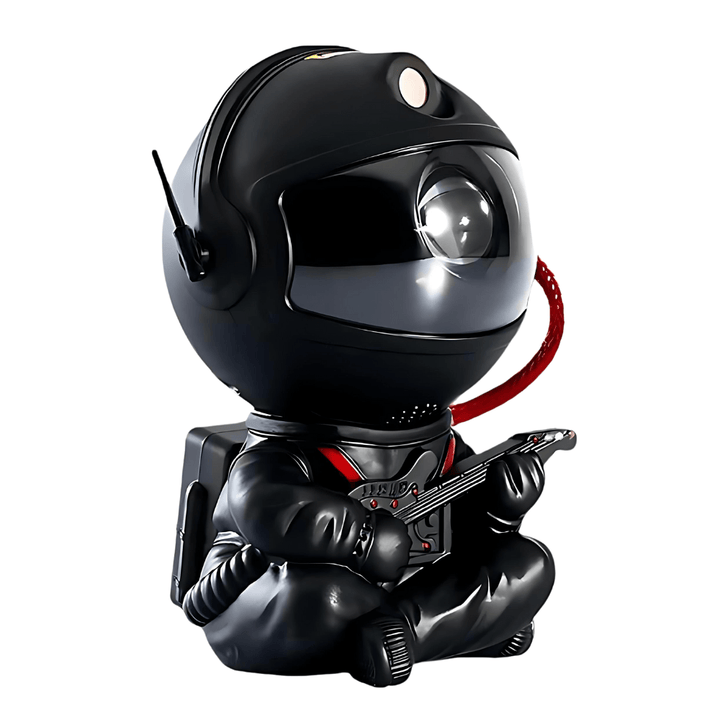 "Veilleuse astronaute en forme de casque projetant des étoiles, idéale pour enfants, stimule l'imaginaire avec lumière apaisa