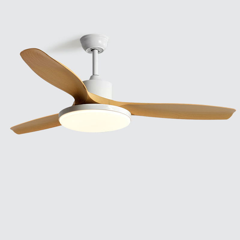 Ventilateur plafond réversible avec éclairage LED intégré. Design moderne et épuré.