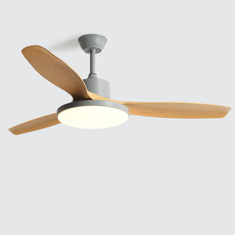 Ventilateur plafond réversible avec éclairage LED intégré. Design moderne et épuré.