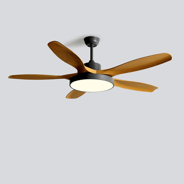 Ventilateur plafond réversible avec éclairage LED intégré. Design moderne et épuré.