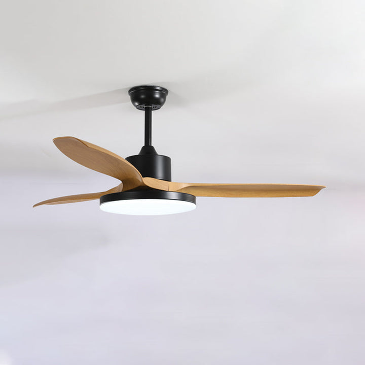 Ventilateur plafond réversible avec éclairage LED intégré. Design moderne et épuré.