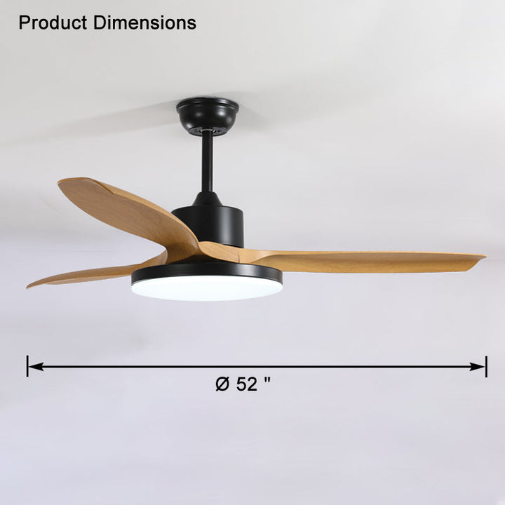 Ventilateur plafond réversible avec éclairage LED intégré. Design moderne et épuré.