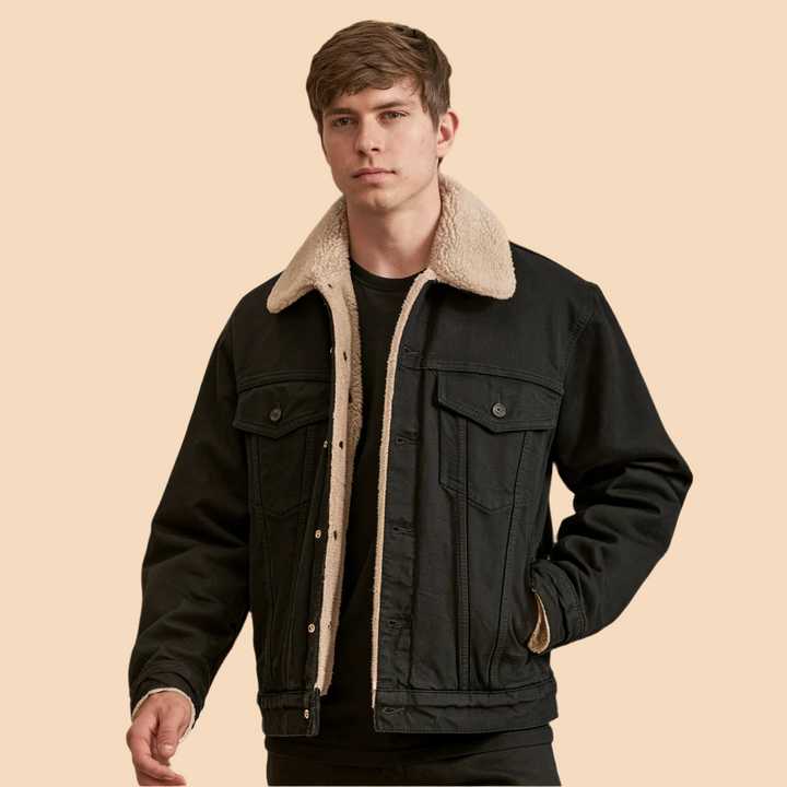 Veste bombardier homme classique vintage. Parfaite pour l'automne/hiver, style décontracté et intemporel.