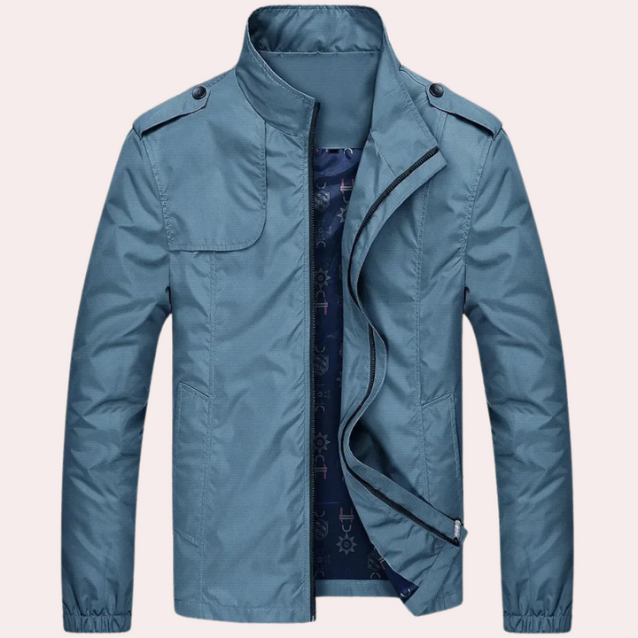 Veste bomber homme élégante et robuste.  Coupe flatteuse, tissu résistant.  Idéale pour un style décontracté.