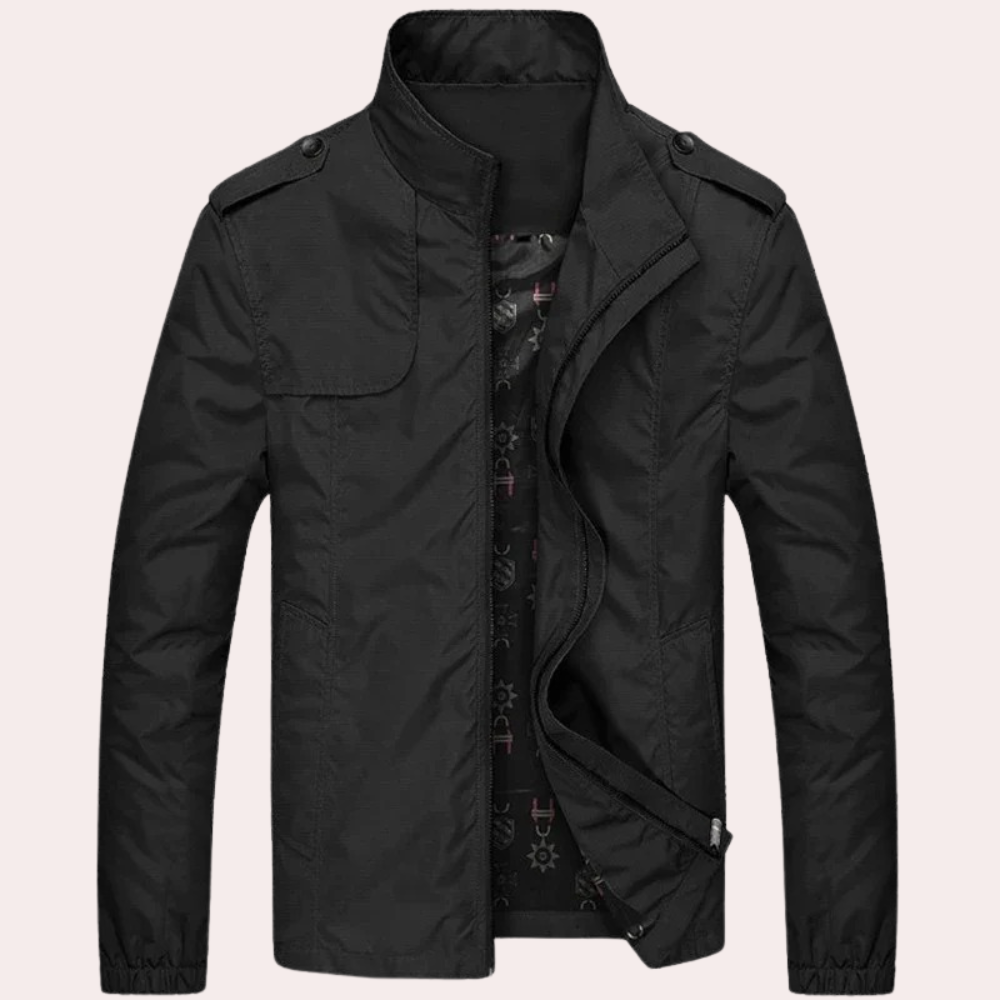 Veste bomber homme élégante et robuste.  Coupe flatteuse, tissu résistant.  Idéale pour un style décontracté.