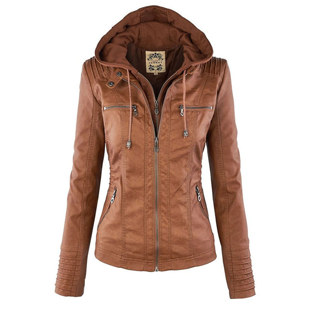 Veste à capuche femme élégante et confortable, parfaite pour l'automne et le printemps.