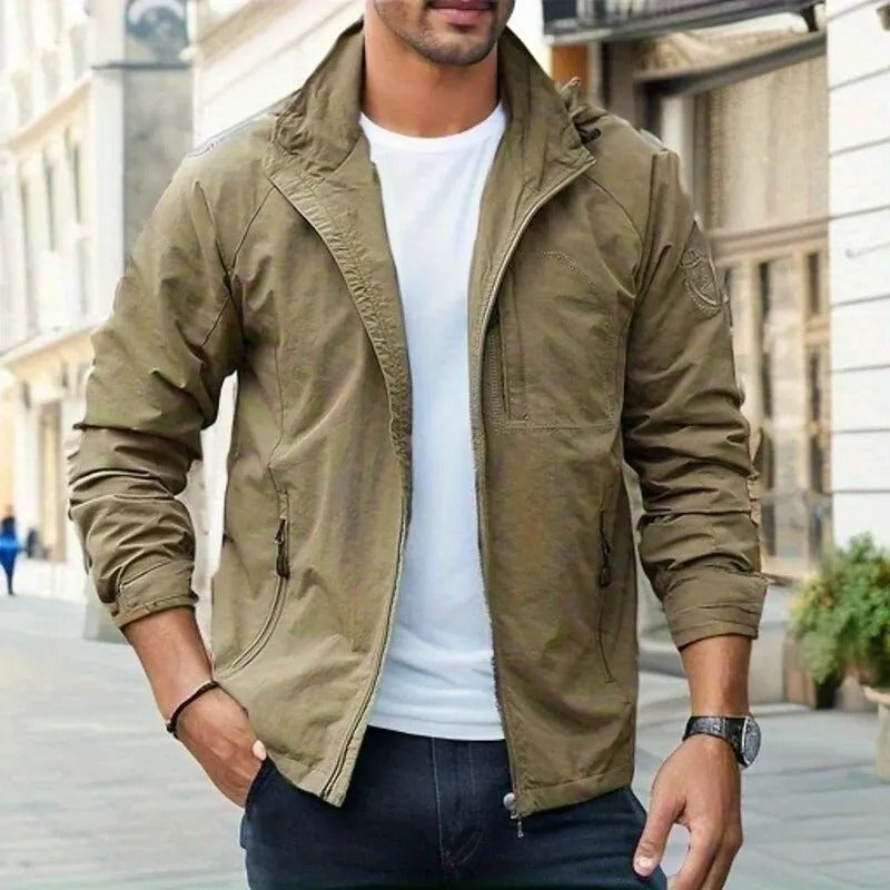 Veste cargo été homme, imperméable et respirante. Modèle stylé et pratique, poches multiples.