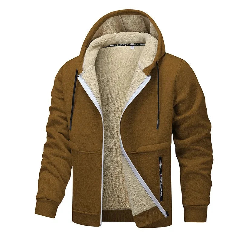 Veste d'hiver pour hommes, coupe confortable, doublure chaude. Idéale pour les activités urbaines et le froid.